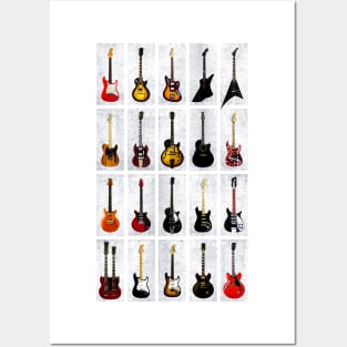 Cool Tees Guitar Legends Collection Posters and Art